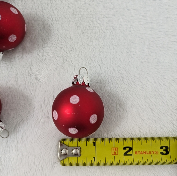 Christmas Ball Ornaments, small, lot of 10 - Picture 4 of 4